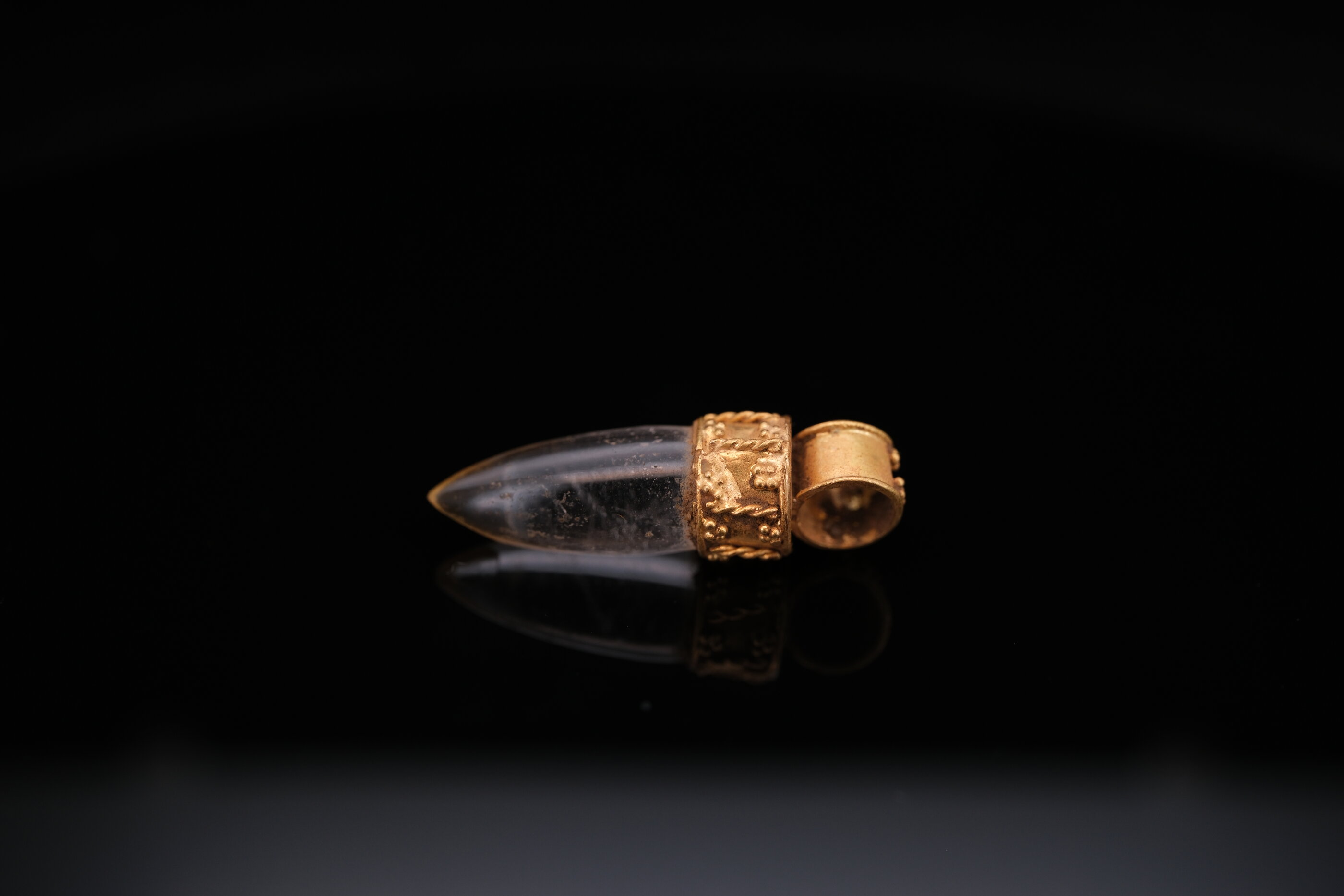 Gold & Rock Crystal Pendant - Image 2