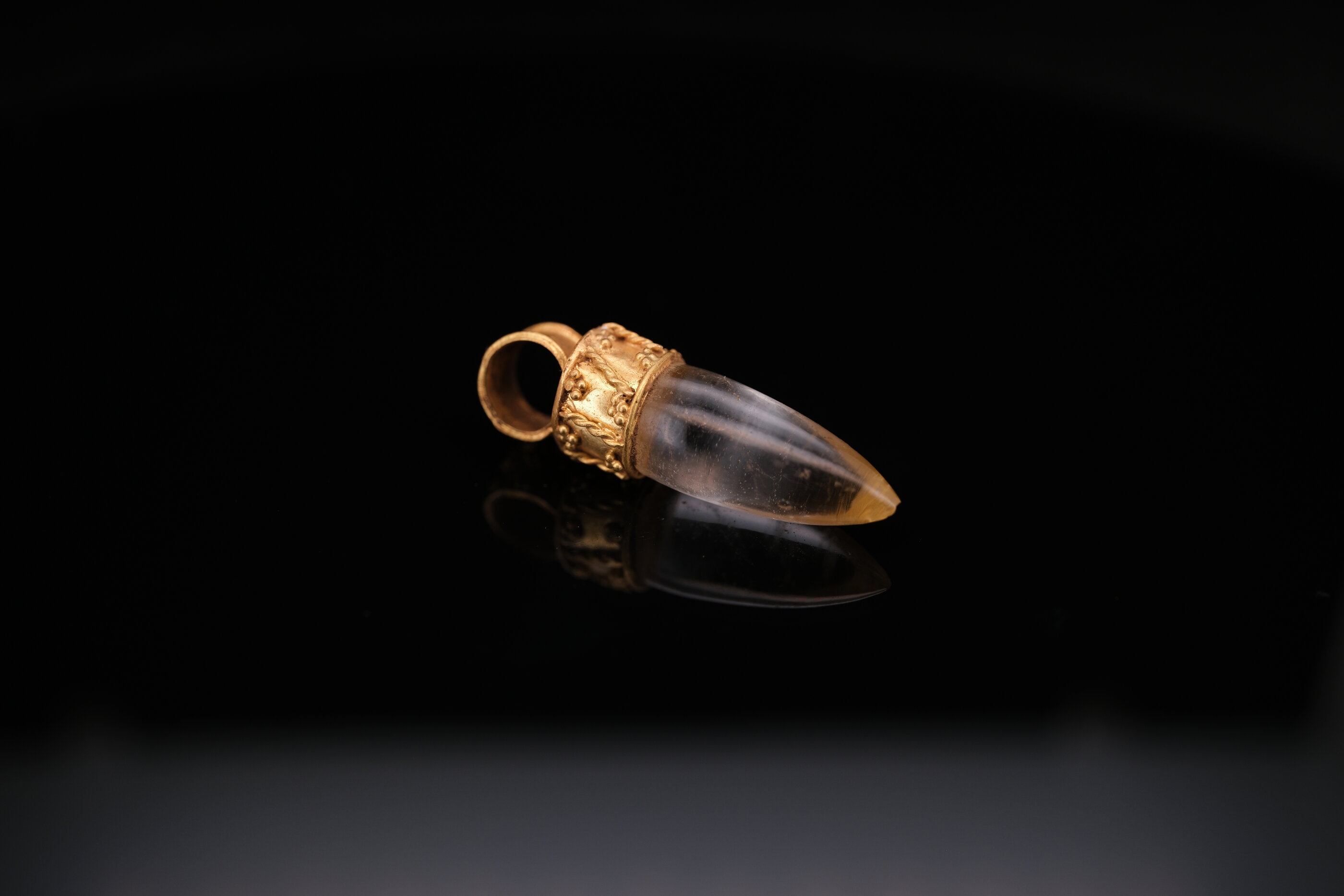 Gold & Rock Crystal Pendant - Image 3