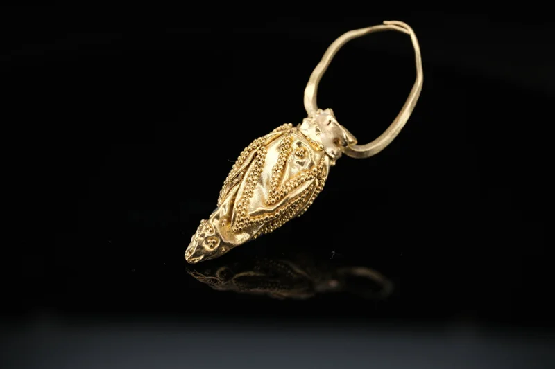 Hellenistic Gold Earring with Granulation