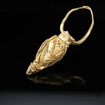 Hellenistic Gold Earring with Granulation