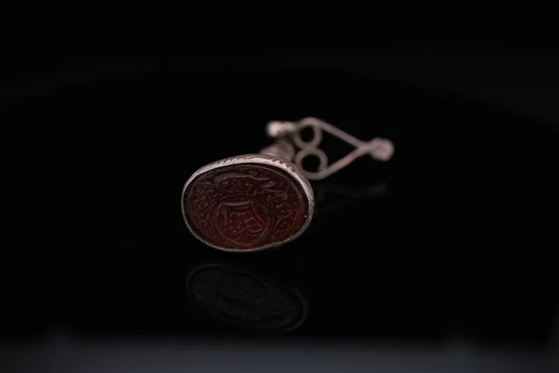 Islamic Silver Seal with Bird Finial