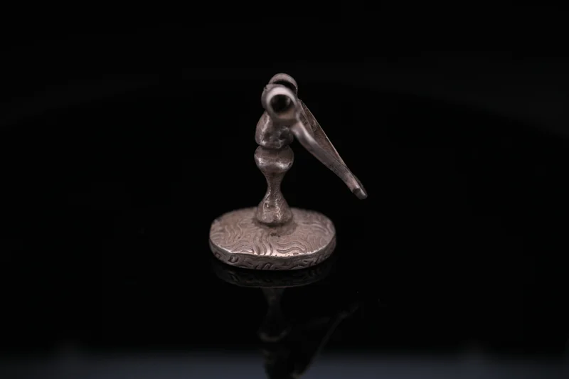 Islamic Silver Seal with Bird Finial - Image 2