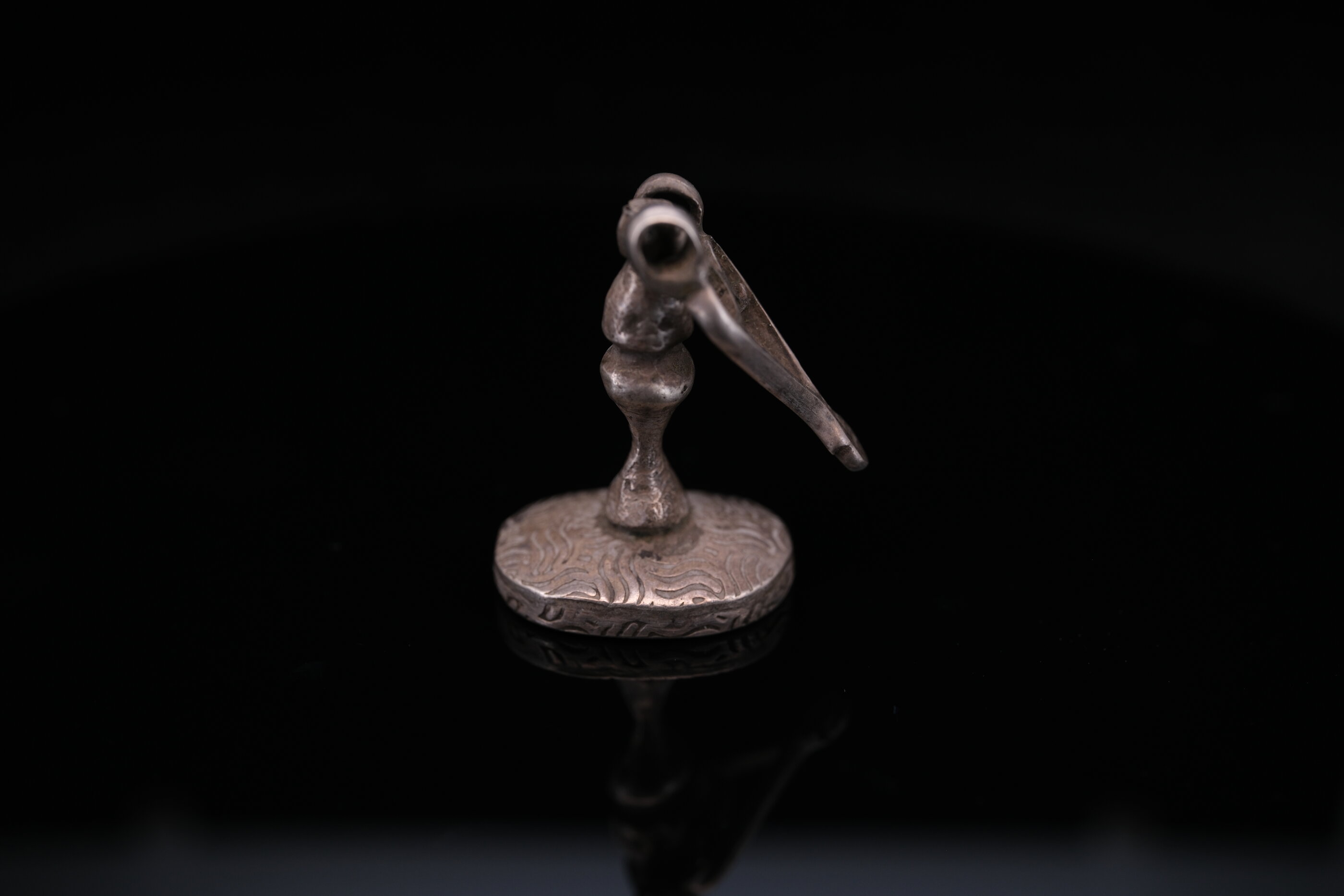Islamic Silver Seal with Bird Finial - Image 2