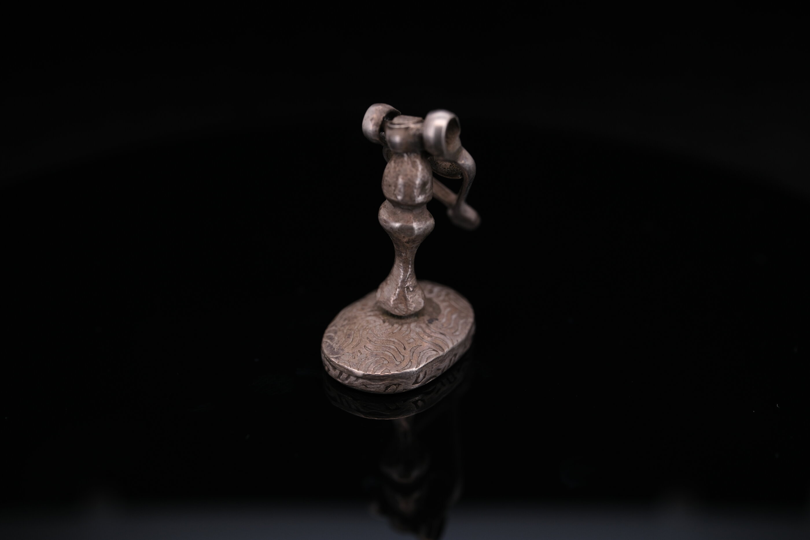 Islamic Silver Seal with Bird Finial - Image 3