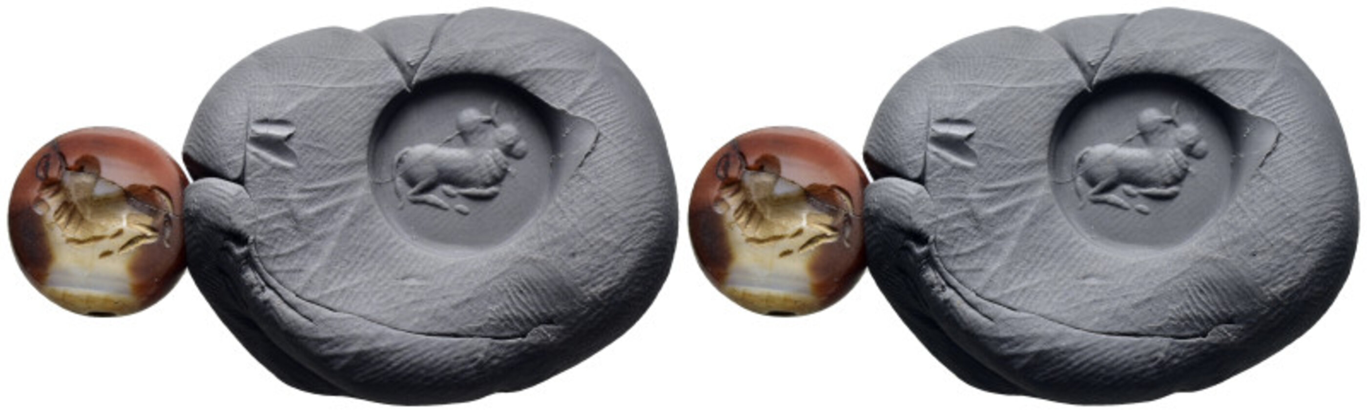Roman Banded Agate Seal with Bull - Image 5