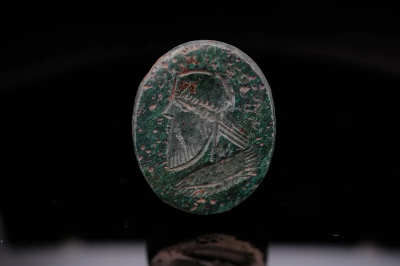 Sasanian Green Stone Stamp Seal