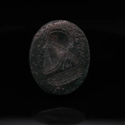 Sasanian Green Stone Stamp Seal