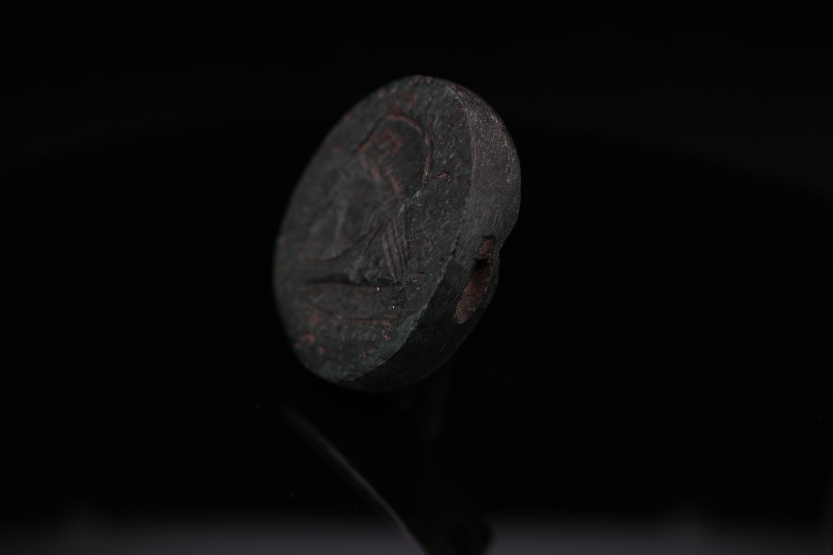 Sasanian Green Stone Stamp Seal - Image 2