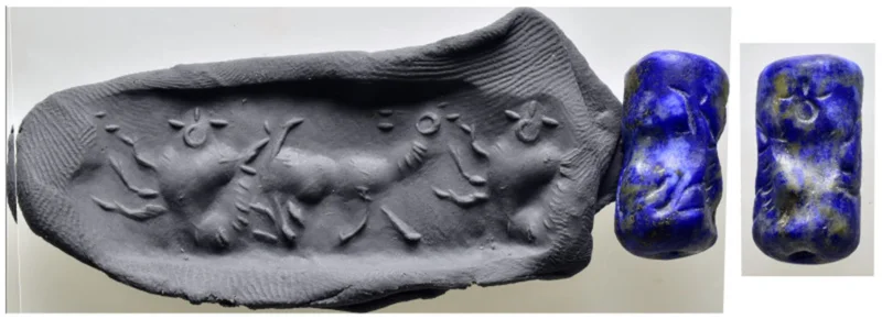 Uruk Period Lapis Lazuli Cylinder Seal - Image 3